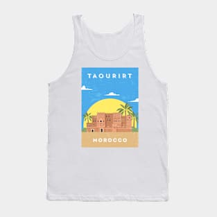 Taourirt, Morocco - Retro travel minimalist poster Tank Top